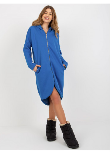 Modrá predĺžená mikina