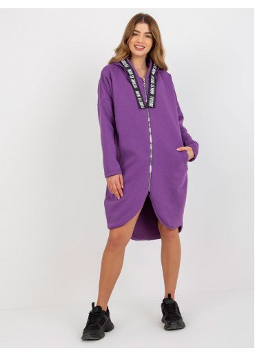 Fialová dlhá mikina