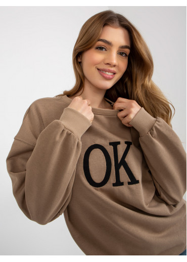 Béžovo hnedá mikina OK