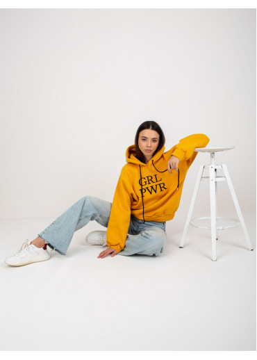 Karamelovo hnedá basic mikina