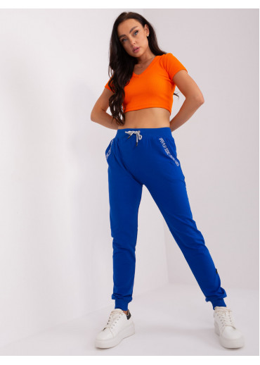 Kobaltovo modré dámske tepláky