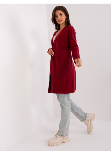 Bordovo červený kardigán