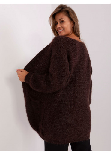 Tmavohnedý kardigán