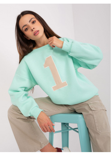 Svetlozelená basic mikina