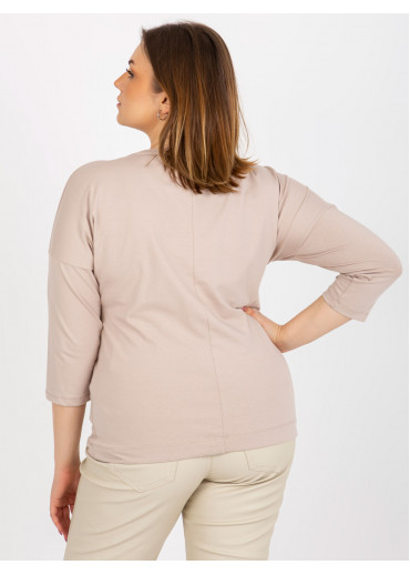 Béžovo hnedé tričko s potlačou