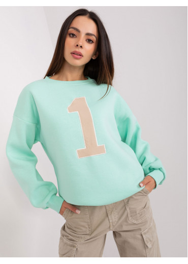 Svetlozelená basic mikina