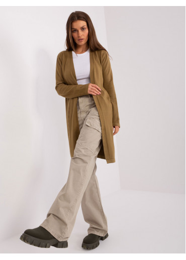 Olivovo zelený kardigán