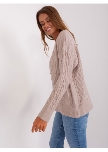 Béžovo hnedý pulóver