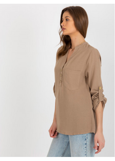 Béžovo hnedá košeľa