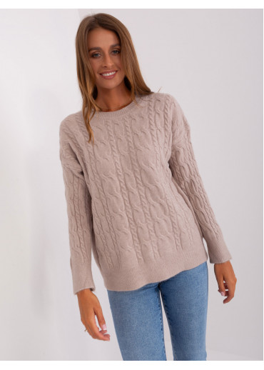 Béžovo hnedý pulóver