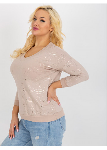 Béžovo hnedý pulóver