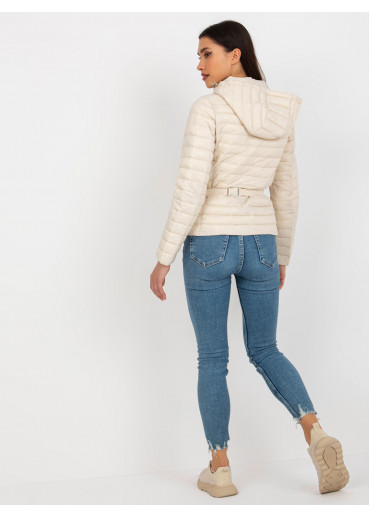 Béžovo hnedá prešívaná bunda