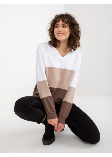 Viacfarebná dámska basic mikina