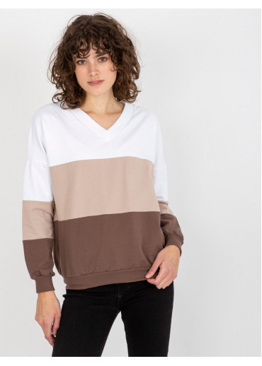 Viacfarebná dámska basic mikina