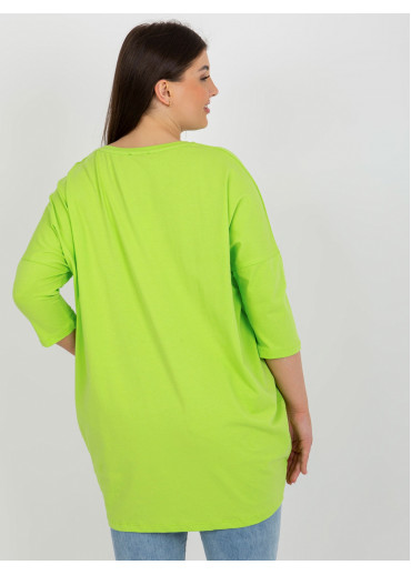 Limetkovo zelená tunika s potlačou