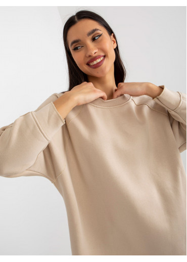 Béžovo hnedá mikinová tunika