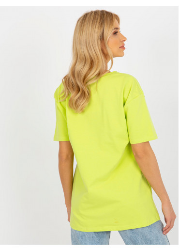 Limetkovo zelené basic tričko s potlačou