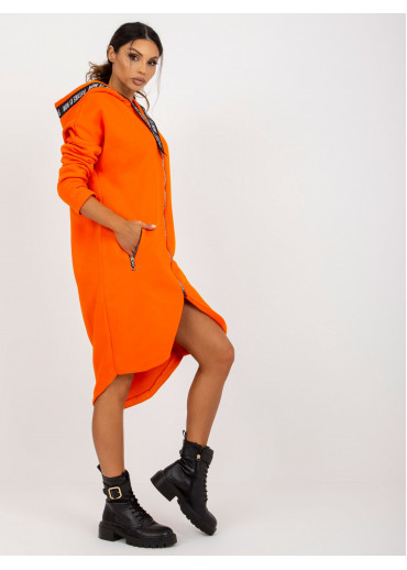 Oranžová dlhá mikina