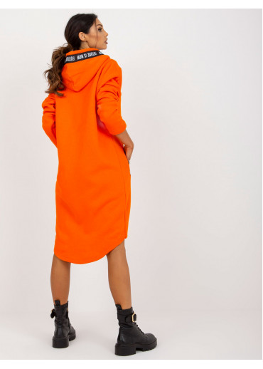 Oranžová dlhá mikina