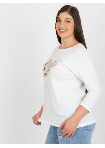 Smotanovo biele tričko s potlačou