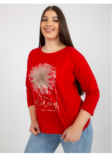 Červené tričko s potlačou