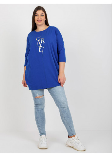 Modrá tunika s potlačou