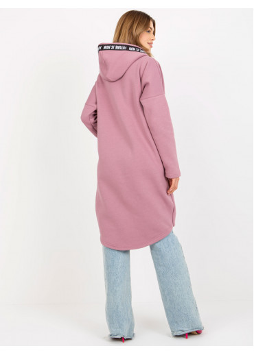 Tmavopúdrovo ružová dlhá mikina