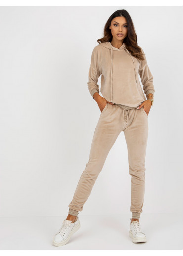 Béžovo hnedá tepláková súprava