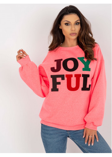 Neónovo ružová basic mikina