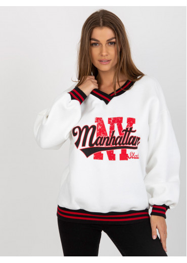 Biela mikina s potlačou