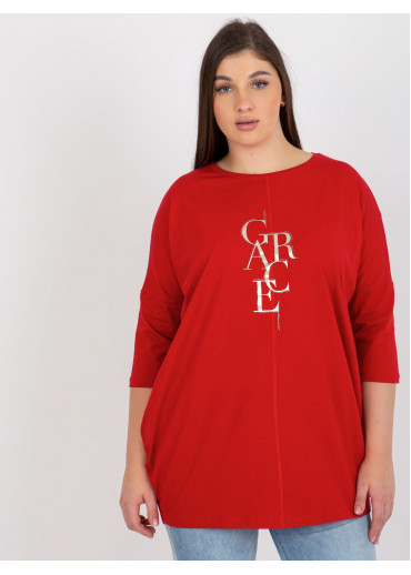 Červená tunika s potlačou