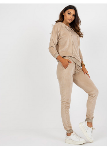 Béžovo hnedá tepláková súprava