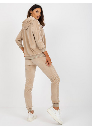 Béžovo hnedá tepláková súprava