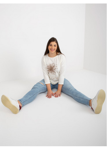 Smotanovo biele tričko s potlačou