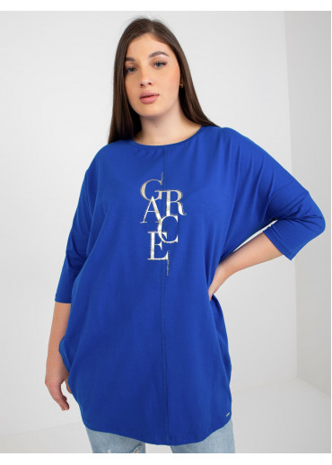 Modrá tunika s potlačou