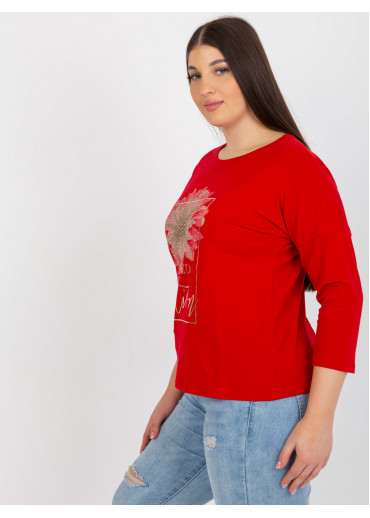 Červené tričko s potlačou