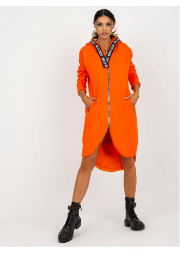 Oranžová dlhá mikina