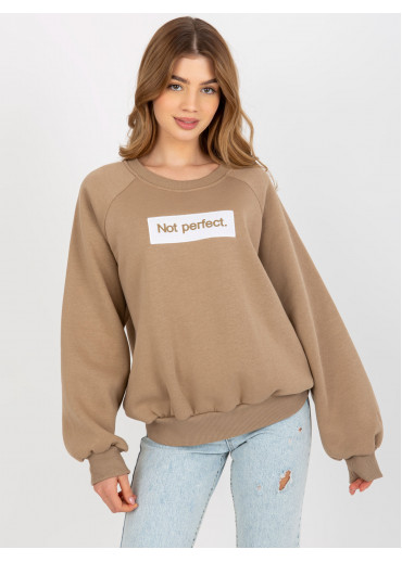 Béžovo hnedá mikina Not perfect