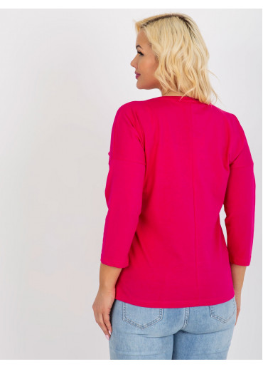 Fuchsiovo ružové tričko s potlačou