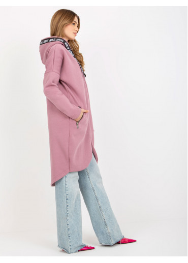 Tmavopúdrovo ružová dlhá mikina