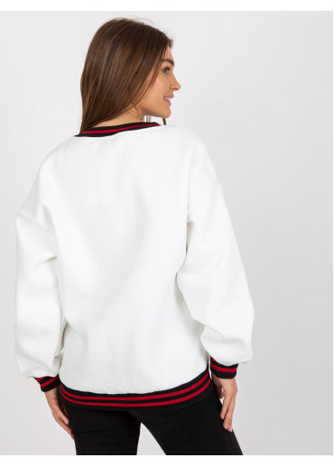 Biela mikina s potlačou