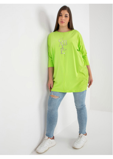 Limetkovo zelená tunika s potlačou