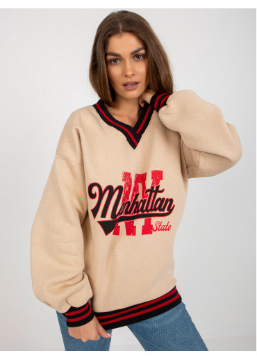 Béžovo hnedá mikina