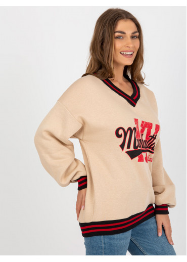Béžovo hnedá mikina