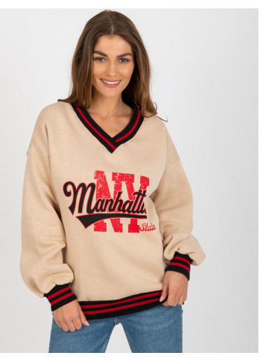 Béžovo hnedá mikina