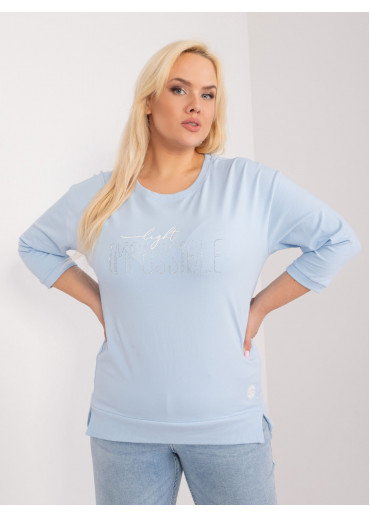 Svetlomodré tričko s potlačou