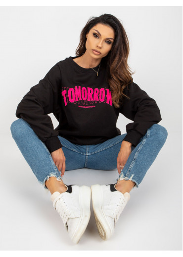 Čierna basic mikina