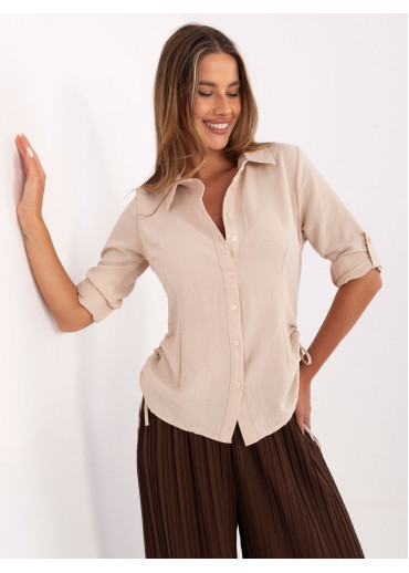 Béžovo hnedá dámska košeľa