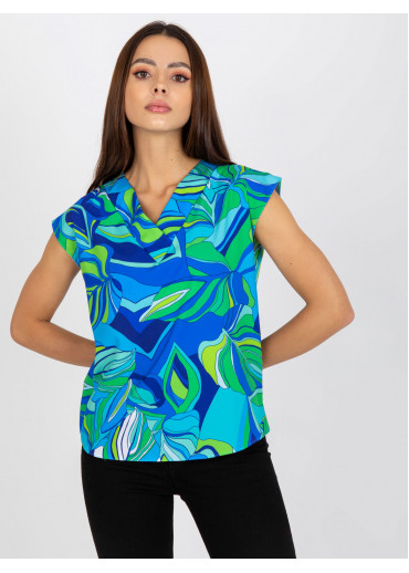 Svetlomodrá vzorovaná blúzka