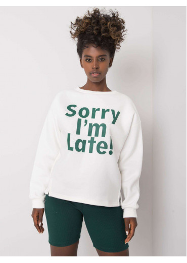 Smotanovo biela mikina s potlačou